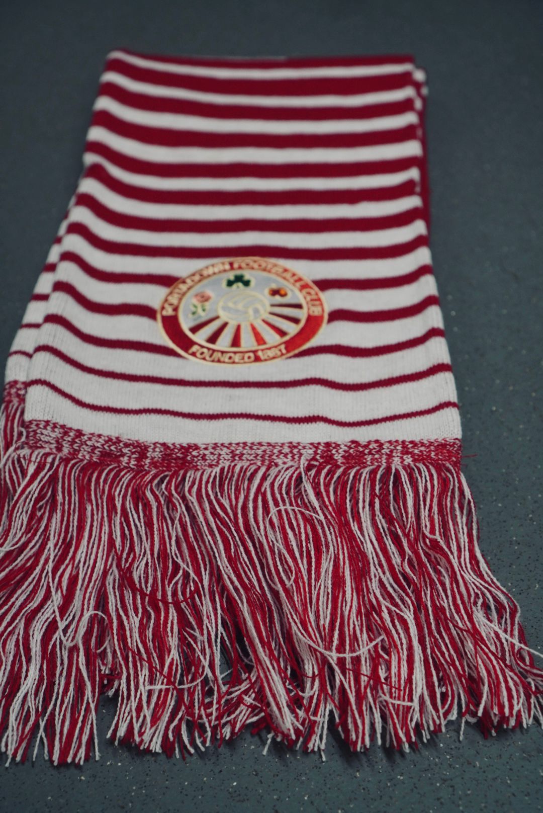 PFC Badged Red & White Scarf