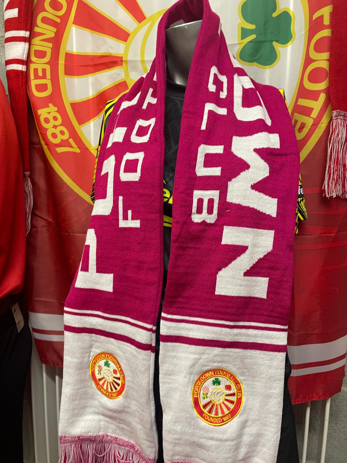 PFC Badged Pink/White Scarf