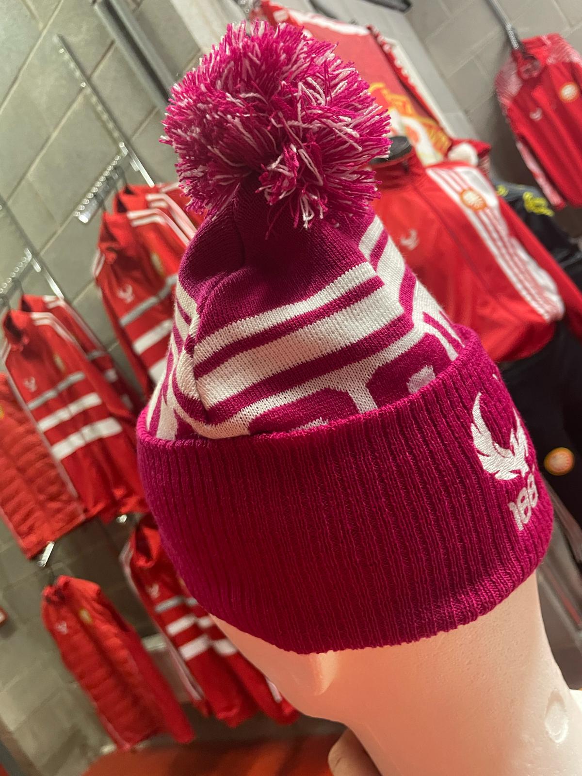 PFC 1887 Pink/White Wooly Bobble Hat