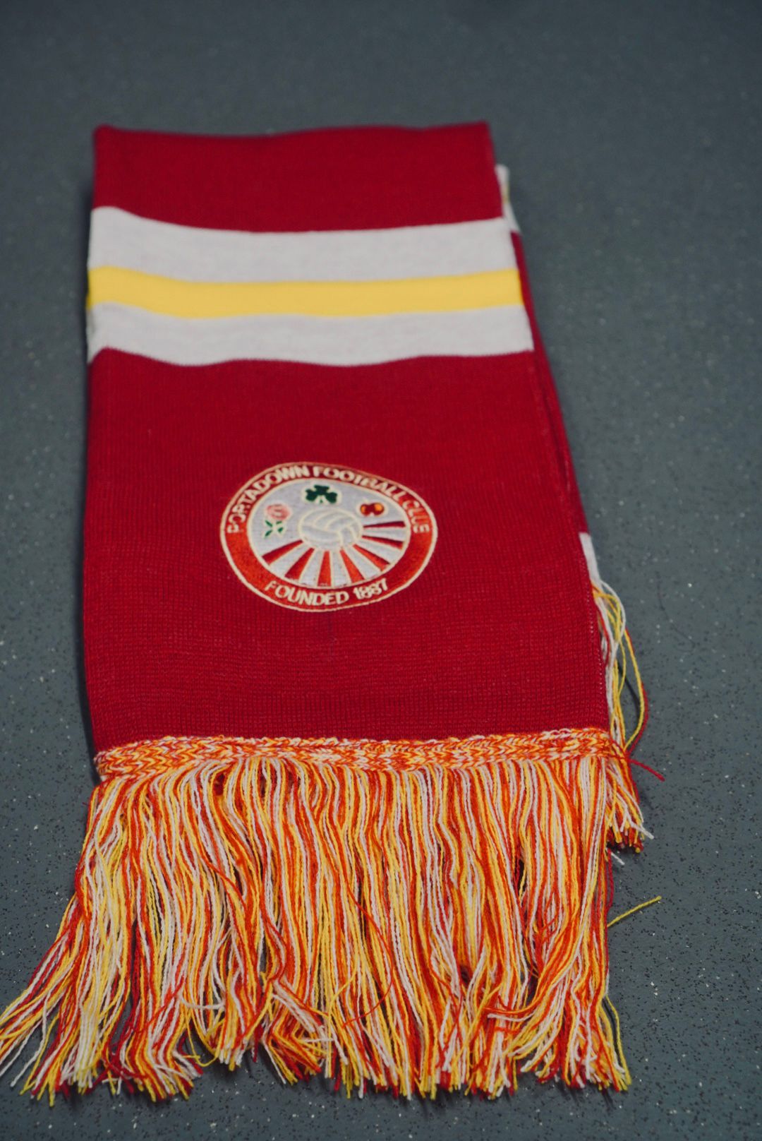 PFC Badged Red/White/Yellow Scarf