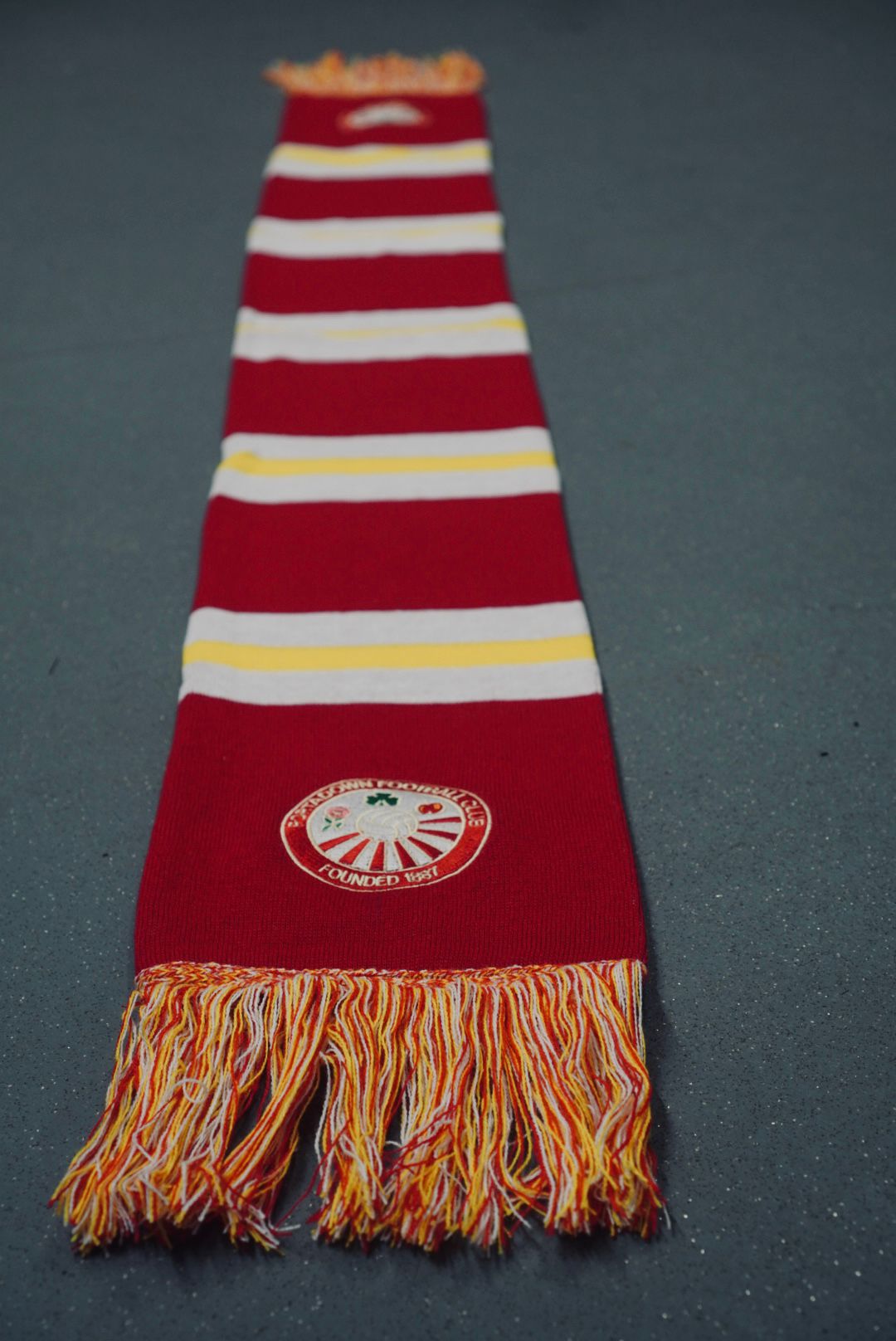 PFC Badged Red/White/Yellow Scarf