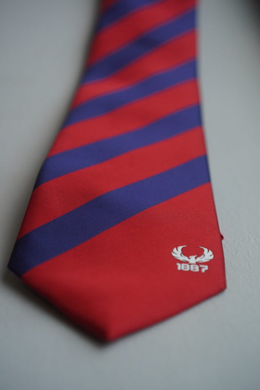 PFC 1887 Red/Navy Tie